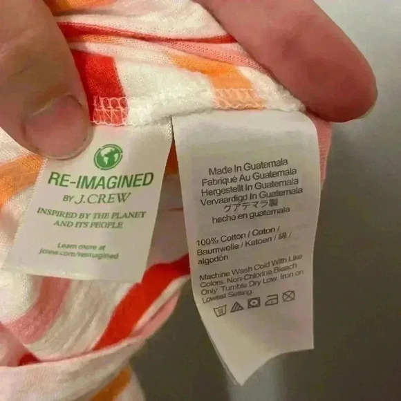 J. Crew Long-sleeve striped tee 100% cotton size medium - Picture 5 of 8